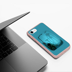 Чехол iPhone 7/8 матовый СИРЕНОГОЛОВЫЙ И ДЕВОЧКА, цвет: 3D-светло-розовый — фото 2