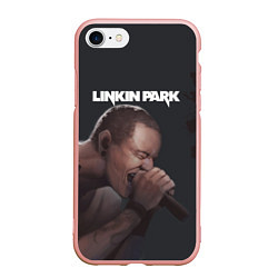 Чехол iPhone 7/8 матовый LINKIN PARK ЛИНКИН ПАРК Z, цвет: 3D-светло-розовый