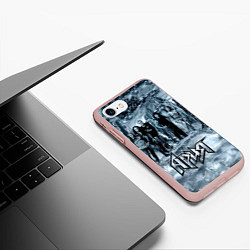 Чехол iPhone 7/8 матовый Группа Ария, цвет: 3D-светло-розовый — фото 2