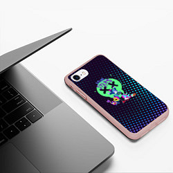 Чехол iPhone 7/8 матовый Brawl Stars - Bad Randoms, цвет: 3D-светло-розовый — фото 2