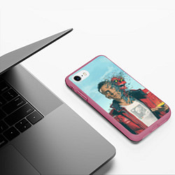Чехол iPhone 7/8 матовый Обложка Logic, цвет: 3D-малиновый — фото 2