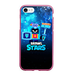 Чехол iPhone 7/8 матовый Ash Brawl Stars Эш, цвет: 3D-малиновый