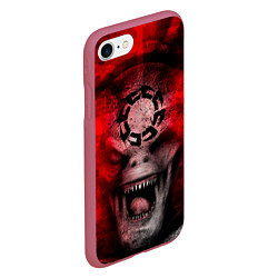 Чехол iPhone 7/8 матовый ШЕСТЕРНЯ GEARS OF WAR Z, цвет: 3D-малиновый — фото 2