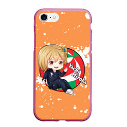 Чехол iPhone 7/8 матовый Yachi Hitoka Haikyu Волейбол Z, цвет: 3D-малиновый