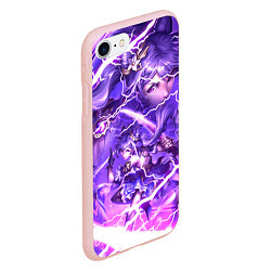 Чехол iPhone 7/8 матовый Баал Genshin Impact Геншин Импакт Z, цвет: 3D-светло-розовый — фото 2