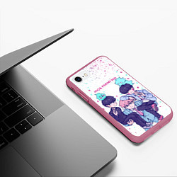 Чехол iPhone 7/8 матовый Рейген Кагеяма Моб 100 Z, цвет: 3D-малиновый — фото 2