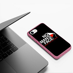 Чехол iPhone 7/8 матовый Не переставай исследовать, цвет: 3D-малиновый — фото 2