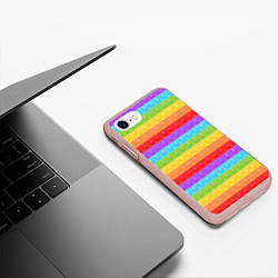 Чехол iPhone 7/8 матовый ПОП ИТ POP IT, цвет: 3D-светло-розовый — фото 2