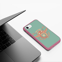 Чехол iPhone 7/8 матовый Король дороги, цвет: 3D-малиновый — фото 2