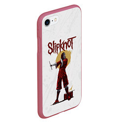 Чехол iPhone 7/8 матовый SLIPKNOT СЛИПКНОТ Z, цвет: 3D-малиновый — фото 2