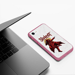 Чехол iPhone 7/8 матовый SLIPKNOT СЛИПКНОТ Z, цвет: 3D-малиновый — фото 2