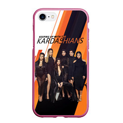 Чехол iPhone 7/8 матовый Семейство Кардашьян, цвет: 3D-малиновый