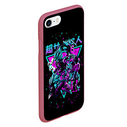 Чехол iPhone 7/8 матовый Супер Сайян, Драконий жемчуг, цвет: 3D-малиновый — фото 2