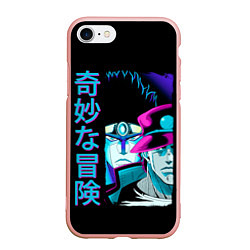 Чехол iPhone 7/8 матовый Дзётаро и Дио, JoJo’s Bizarre