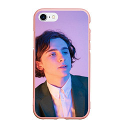 Чехол iPhone 7/8 матовый Timothee Chalamet, цвет: 3D-светло-розовый
