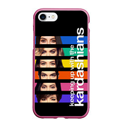 Чехол iPhone 7/8 матовый Семейство Кардашьян, цвет: 3D-малиновый