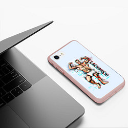 Чехол iPhone 7/8 матовый Billie Herrington Гачимучи, цвет: 3D-светло-розовый — фото 2