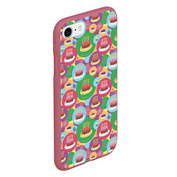 Чехол iPhone 7/8 матовый Торт, цвет: 3D-малиновый — фото 2