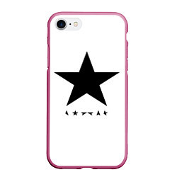 Чехол iPhone 7/8 матовый Blackstar - David Bowie, цвет: 3D-малиновый