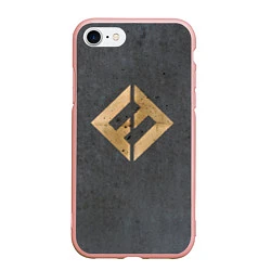 Чехол iPhone 7/8 матовый Concrete and Gold - Foo Fighters