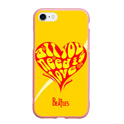 Чехол iPhone 7/8 матовый All u need is love Beatles