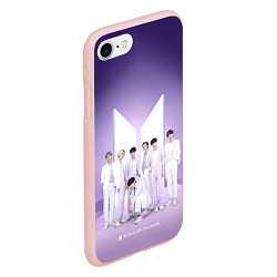 Чехол iPhone 7/8 матовый BTS Purple, цвет: 3D-светло-розовый — фото 2