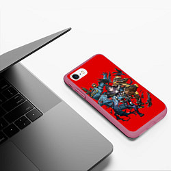 Чехол iPhone 7/8 матовый APEX Team, цвет: 3D-малиновый — фото 2