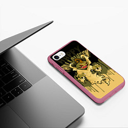 Чехол iPhone 7/8 матовый Тыква в ночь мертвецов, цвет: 3D-малиновый — фото 2