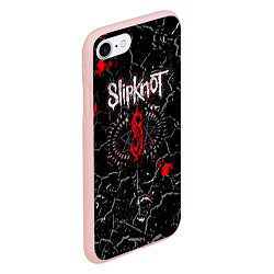 Чехол iPhone 7/8 матовый Slipknot Rock Слипкнот Музыка Рок Гранж, цвет: 3D-светло-розовый — фото 2