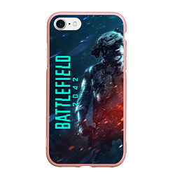 Чехол iPhone 7/8 матовый BATTLEFIELD 2042 SOLDIER WARS, цвет: 3D-светло-розовый