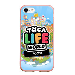 Чехол iPhone 7/8 матовый Toca Life World, цвет: 3D-светло-розовый