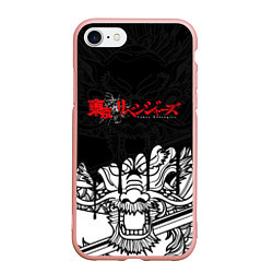 Чехол iPhone 7/8 матовый TOKYO REVENGERS DRAKENАН, цвет: 3D-светло-розовый