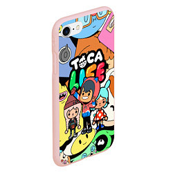 Чехол iPhone 7/8 матовый Toca Life: Heroes, цвет: 3D-светло-розовый — фото 2