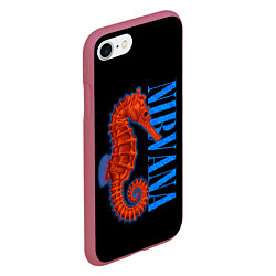 Чехол iPhone 7/8 матовый NIRVANA SEAHORSE, цвет: 3D-малиновый — фото 2