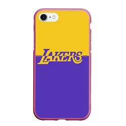 Чехол iPhone 7/8 матовый KobeBryant Los Angeles Lakers,, цвет: 3D-малиновый