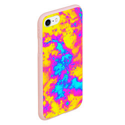 Чехол iPhone 7/8 матовый Яркая абстракция космических красок, цвет: 3D-светло-розовый — фото 2