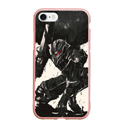 Чехол iPhone 7/8 матовый BERSERK ILLUSTRATION БЕРСЕРК, цвет: 3D-светло-розовый