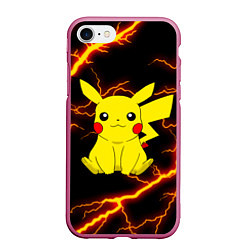 Чехол iPhone 7/8 матовый PIKACHU PIKA PIKA РАЗРЯДЫ МОЛНИЙ