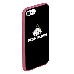 Чехол iPhone 7/8 матовый PINK FLOYD PIG, цвет: 3D-малиновый — фото 2