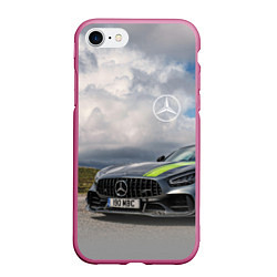 Чехол iPhone 7/8 матовый Mercedes V8 Biturbo Racing Team AMG, цвет: 3D-малиновый