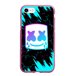 Чехол iPhone 7/8 матовый MARSHMELLO NEON: МАРШМЕЛЛО НЕОН, цвет: 3D-малиновый