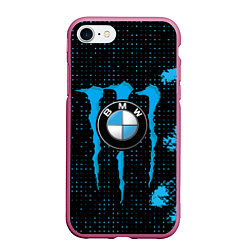 Чехол iPhone 7/8 матовый MONSTER BMW MONSTER ENERGY, цвет: 3D-малиновый