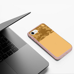 Чехол iPhone 7/8 матовый Песочный, цвет: 3D-светло-розовый — фото 2