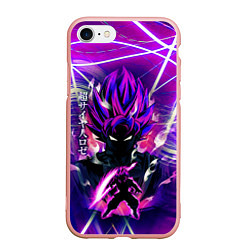 Чехол iPhone 7/8 матовый Гоку Блек Anime Dragon Ball Super Saiyan, цвет: 3D-светло-розовый