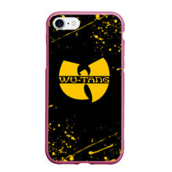 Чехол iPhone 7/8 матовый WU-TANG CLAN БРЫЗГИ КРАСОК, цвет: 3D-малиновый