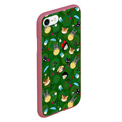 Чехол iPhone 7/8 матовый Totoro&Kiki ALLSTARS, цвет: 3D-малиновый — фото 2