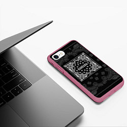Чехол iPhone 7/8 матовый Big Baby Tape x Kizaru: BANDANA, цвет: 3D-малиновый — фото 2