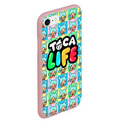 Чехол iPhone 7/8 матовый Toca Boca logo Тока Бока Рита, цвет: 3D-баблгам — фото 2