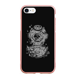Чехол iPhone 7/8 матовый Sea Devil, цвет: 3D-светло-розовый