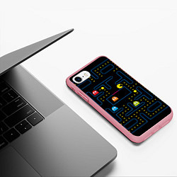 Чехол iPhone 7/8 матовый Пиксельный Пакман, цвет: 3D-баблгам — фото 2